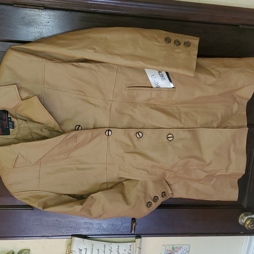 #31 Brown Genuine Leather Coat